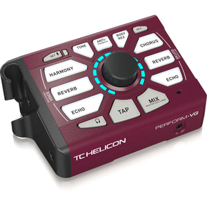 TC Helicon Perform-VG Mic Stand Mount Vocal and Acoustic Guitar Processor Burgundy