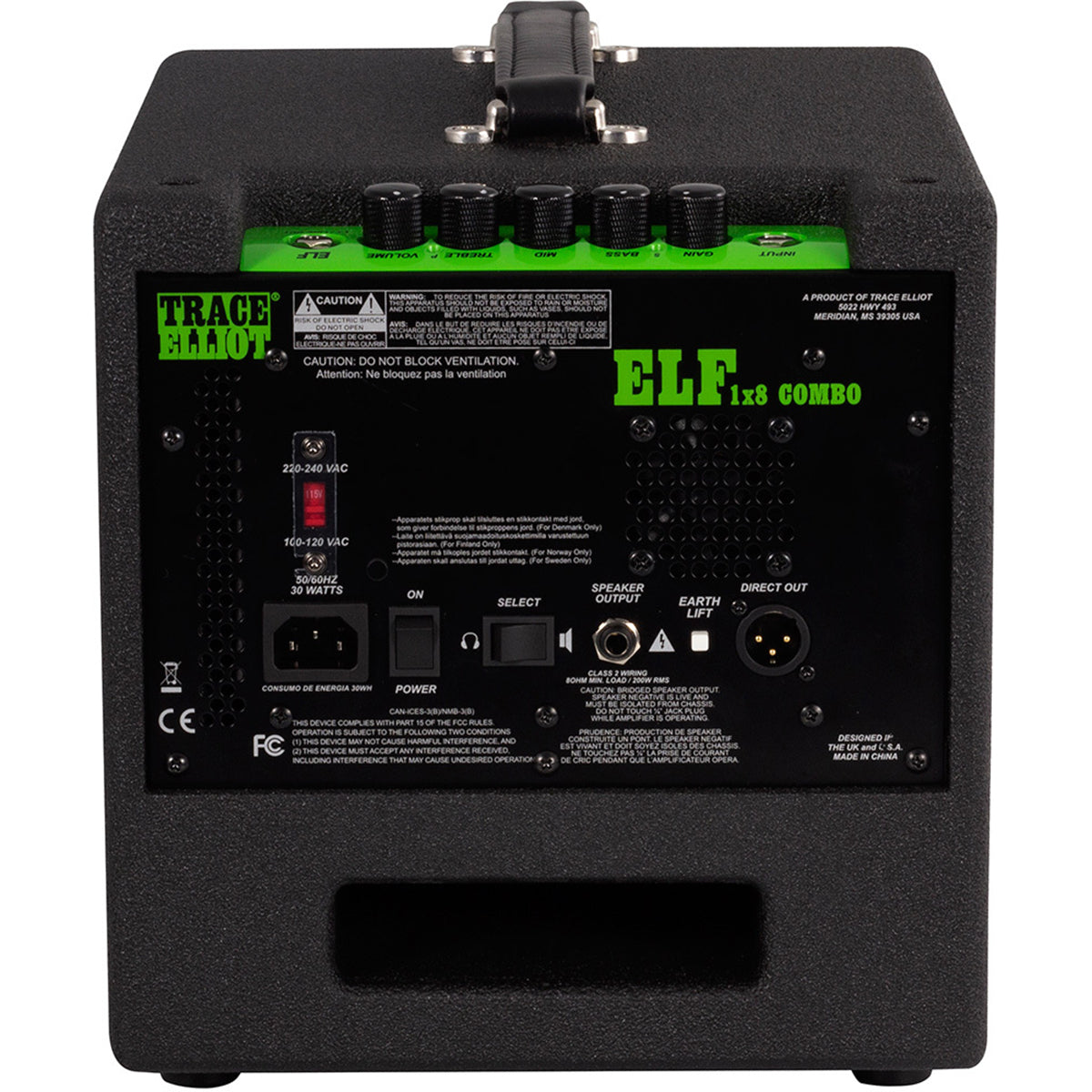 Trace Elliot ELF Series ELFC108 Bass Amplifier Ultra Compact 200w 1x8inch Combo Amp