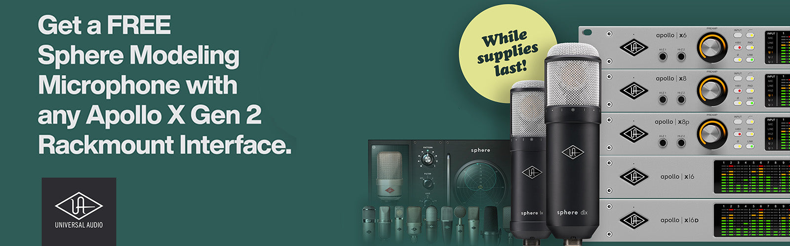 Universal Audio UA Apollo X Gen 2 + Free Sphere Mic Promo