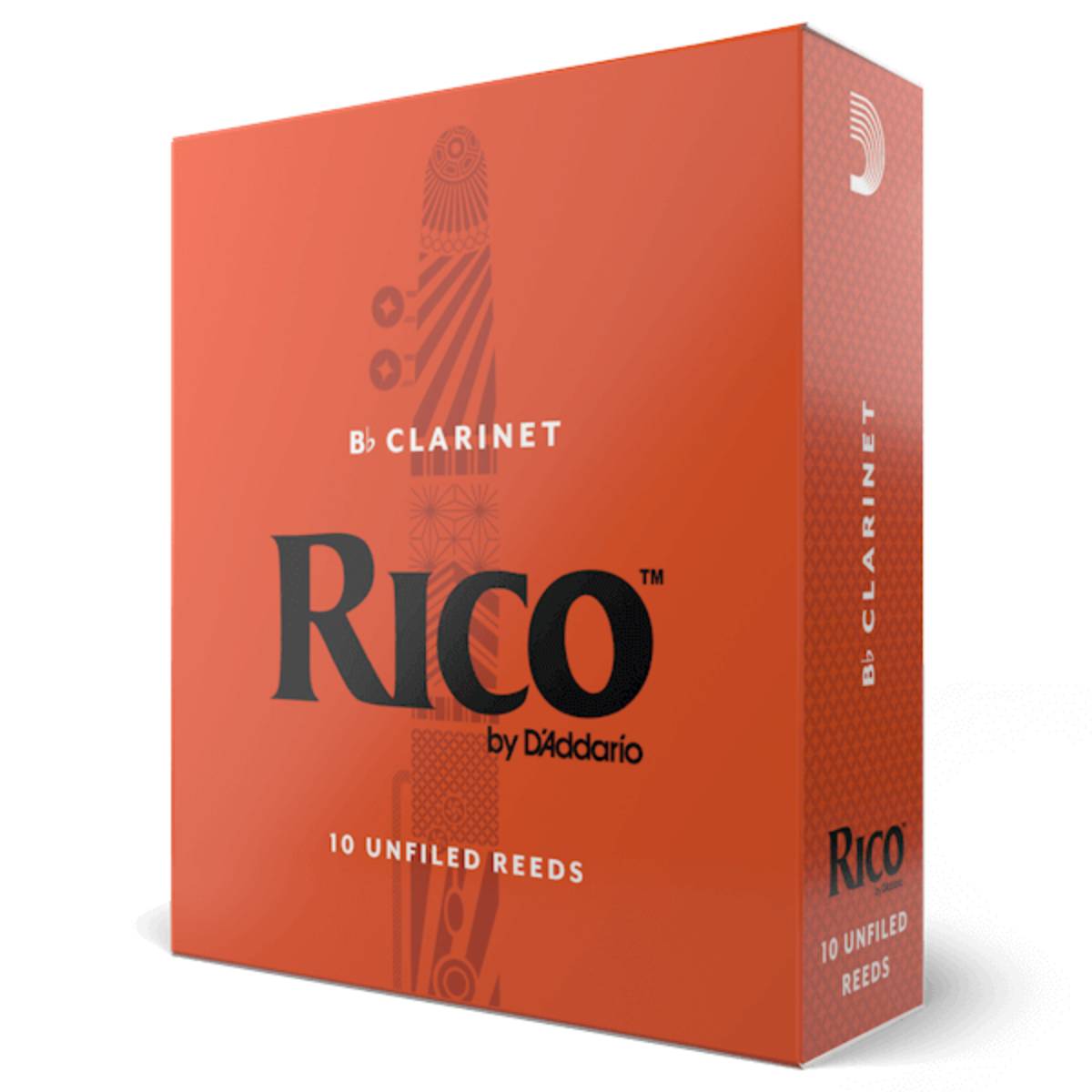 10 Pack of Rico Bb Clarinet Reed Size 2.5 Replacement Reeds - RCA1025