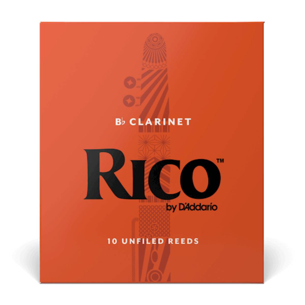 10 Pack of Rico Bb Clarinet Reed Size 2.5 Replacement Reeds - RCA1025