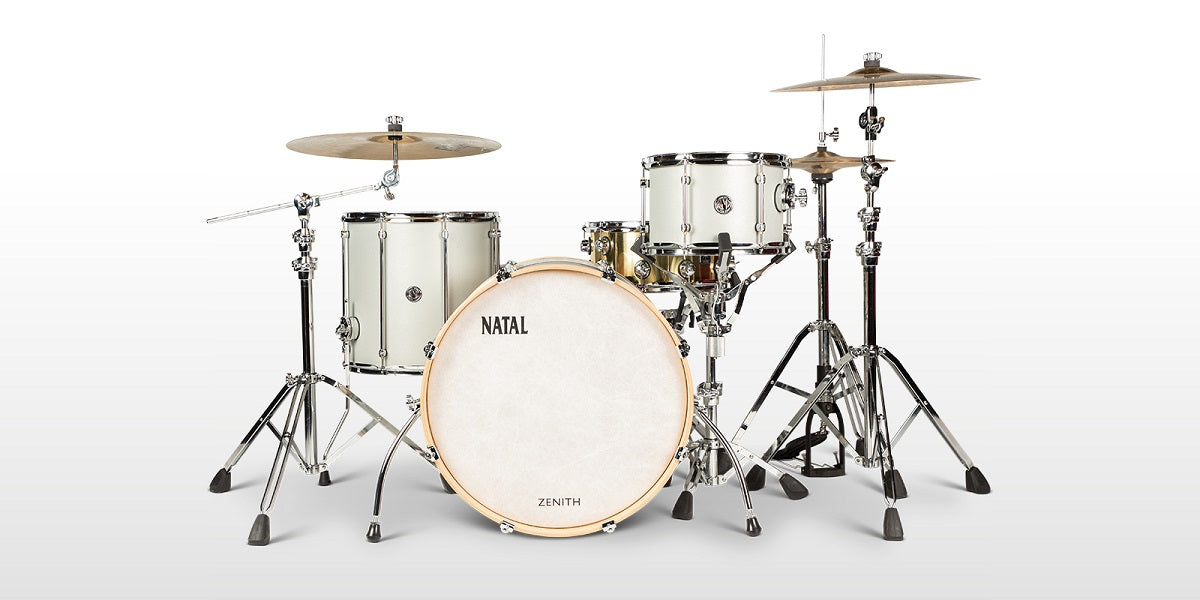 Natal Zenith Drum Kit Silver Frost (22 Bass, 12 Tom, 16 Floor) Shell Pack Only