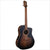 Pratley Premier Dreadnought Acoustic Guitar All Solid Blackwood Vintage Black Burst Top w/ Cutaway & Pickup