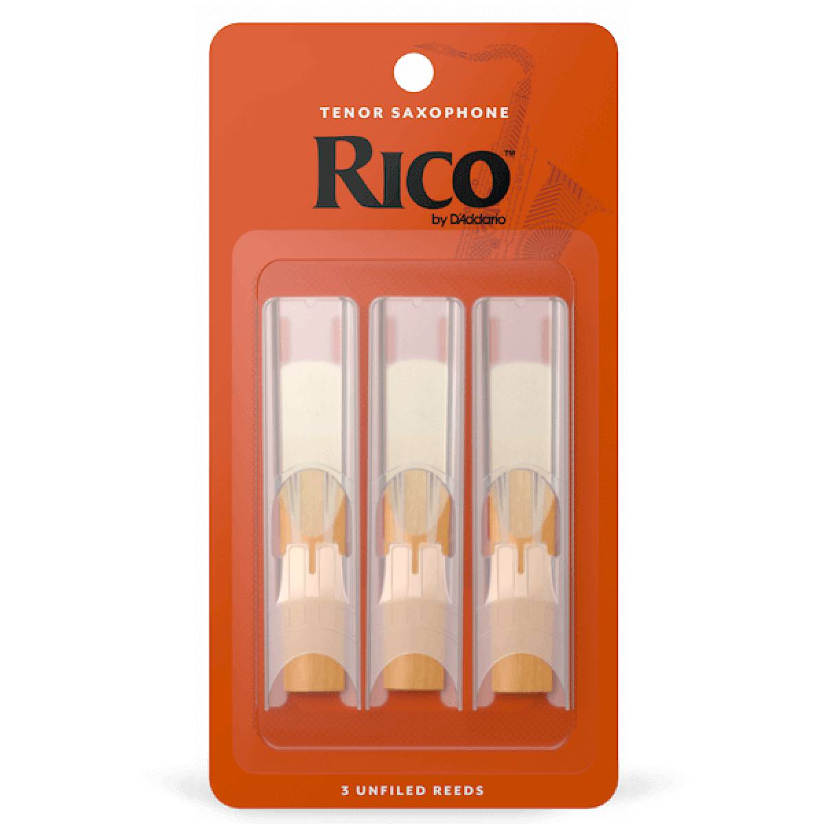 3 Pack of Rico Tenor Saxophone Reed Size 2.0 Replacement Reeds - RKA0320