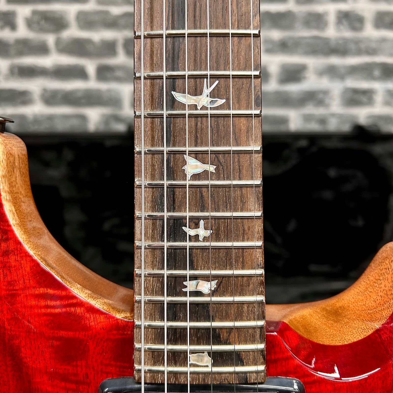 PRS Paul Reed Smith Custom 24-08 Mango Top Limited Edition Electric Guitar Fire Red Grey Black Fade