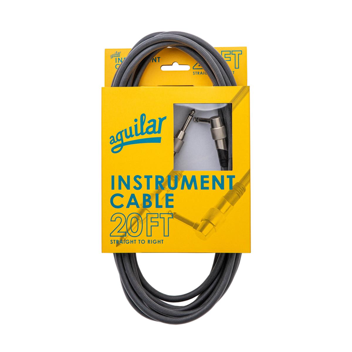 Aguilar AG-INST20RS Instrument Cable 20FT Guitar Lead Straight / Right Angle