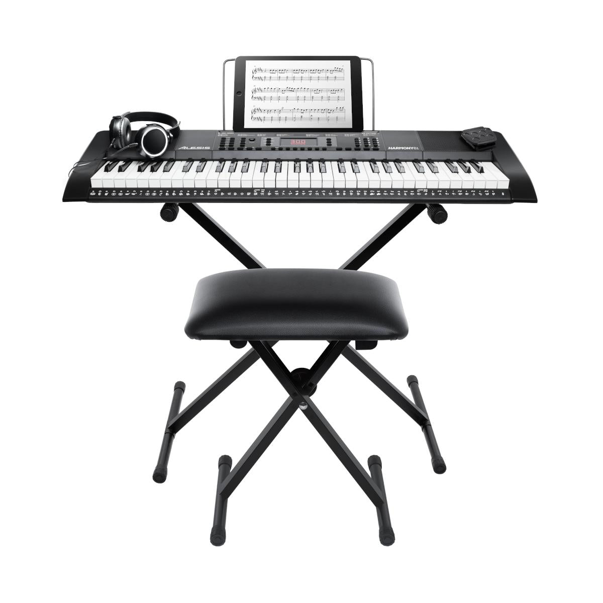 Alesis Harmony 61 MkII Digital Keyboard 61-Note w/ Stand & Bench