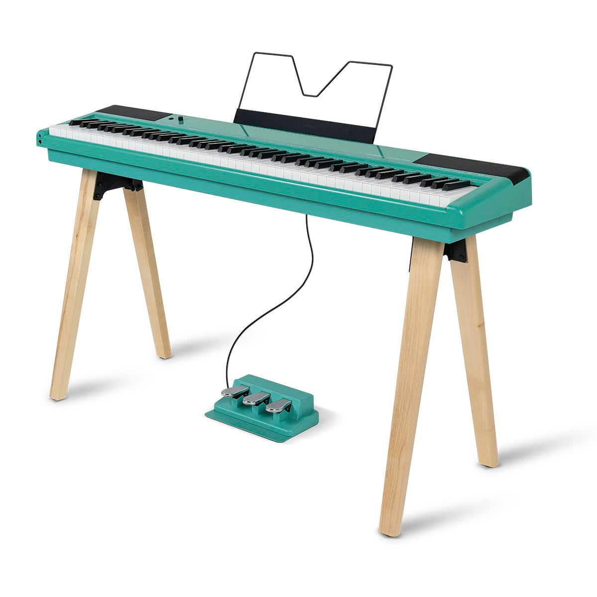 Alesis Recital Home 88-Key Contemporary Digital Piano w/ Wood Stand - Turquoise