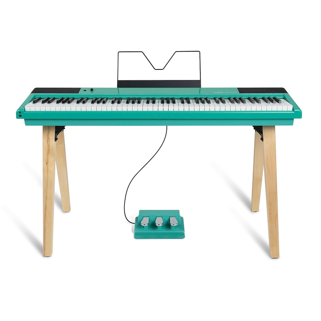 Alesis Recital Home 88-Key Contemporary Digital Piano w/ Wood Stand - Turquoise