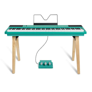Alesis Recital Home 88-Key Contemporary Digital Piano w/ Wood Stand - Turquoise