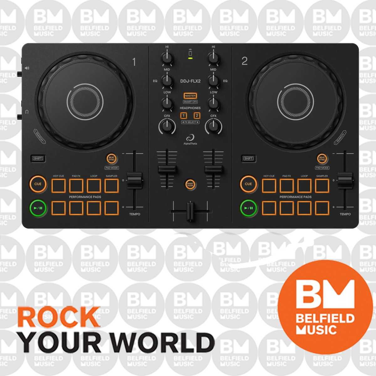 AlphaTheta DDJ-FLX2 Compact 2-Channel DJ Controller