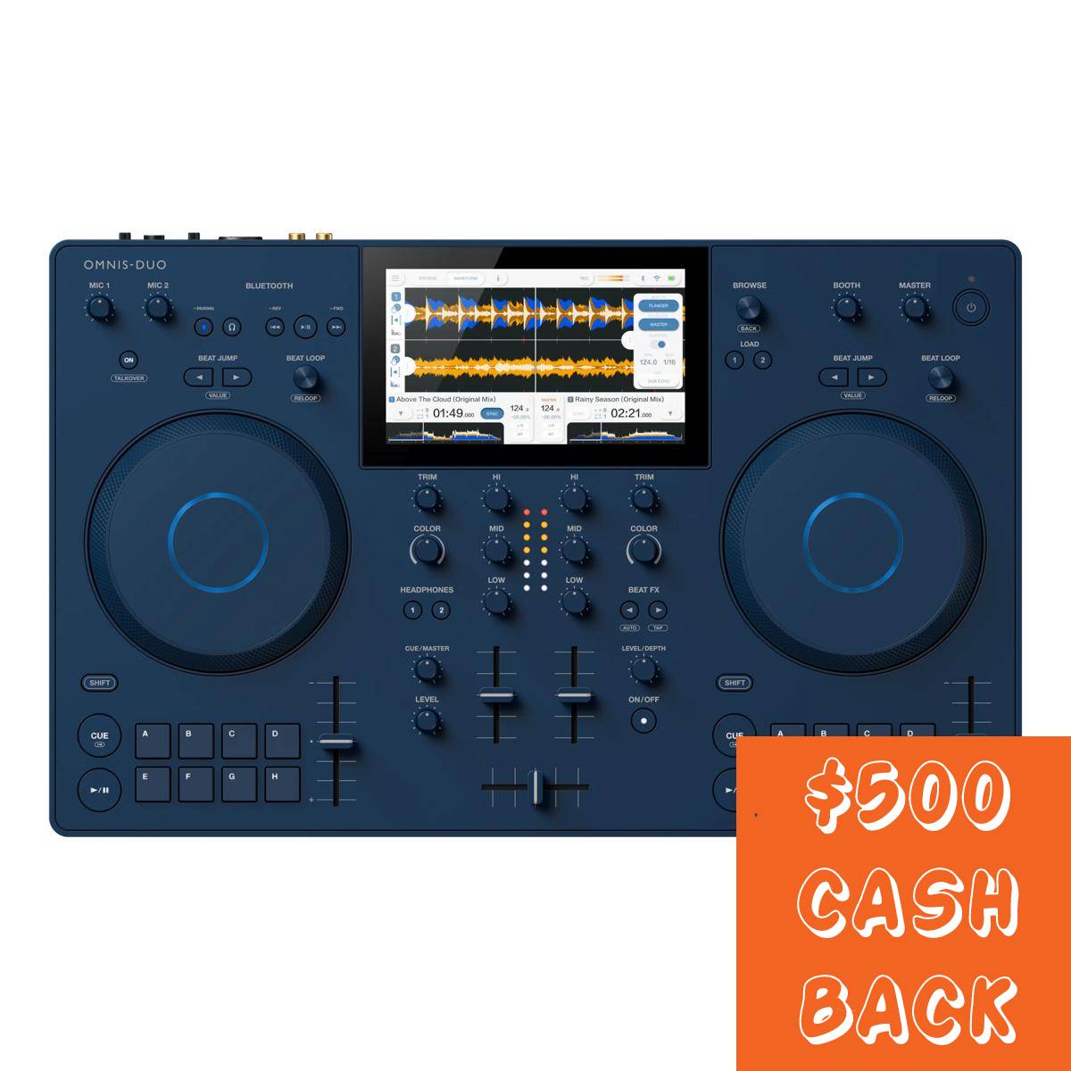 AlphaTheta OMNIS-DUO Portable All-in-One DJ System w/ Bluetooth Audio Input