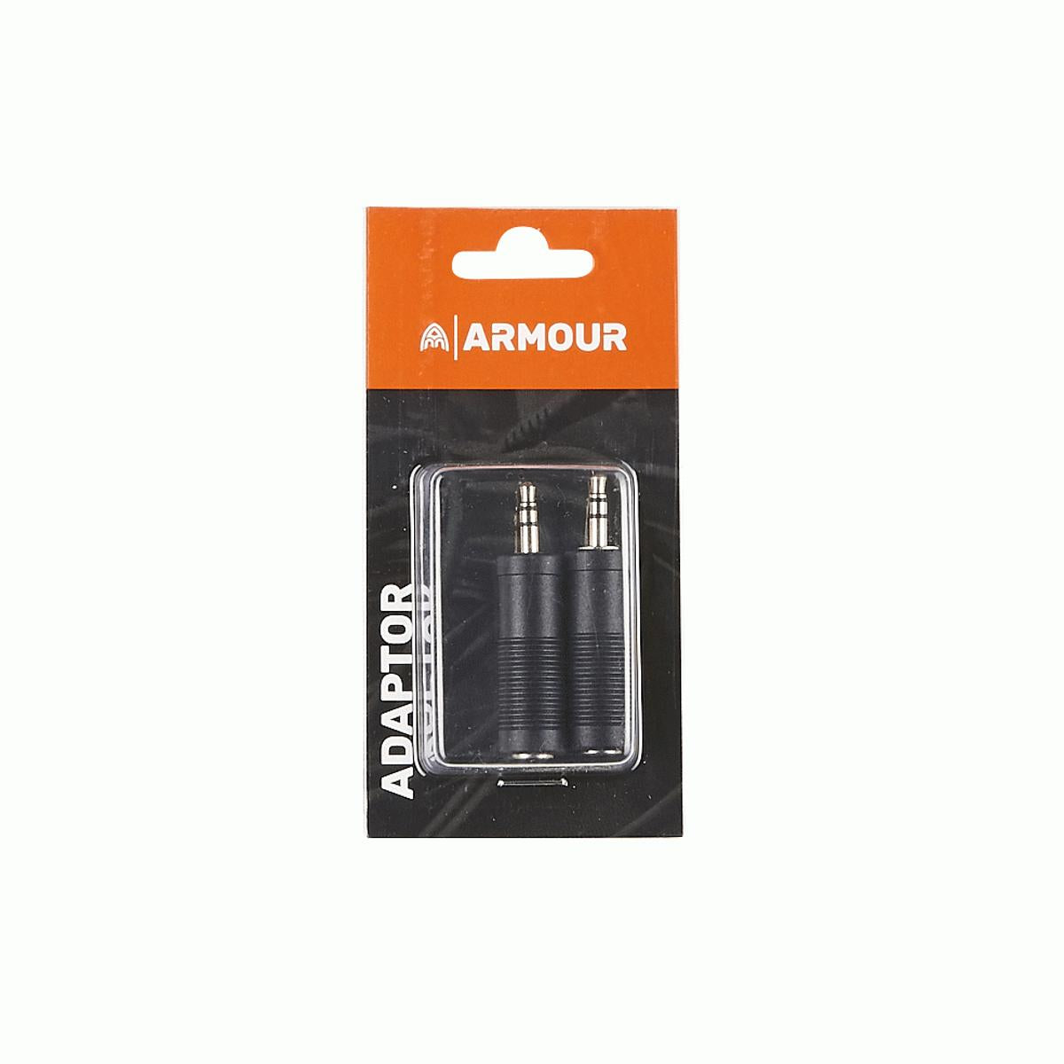 Armour ADAP1 6.5mm Female to 3.5mm Male Stereo Adaptor - 2 Pieces