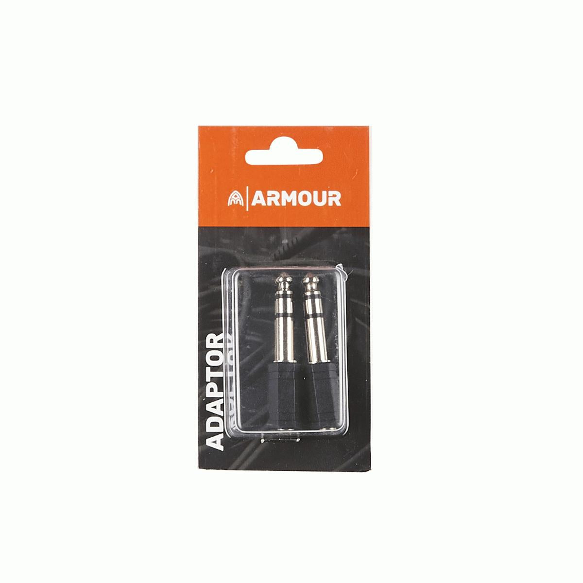 Armour ADAP2 3.5mm Female to 6.5mm Male Stereo Adaptor - 2 Pieces