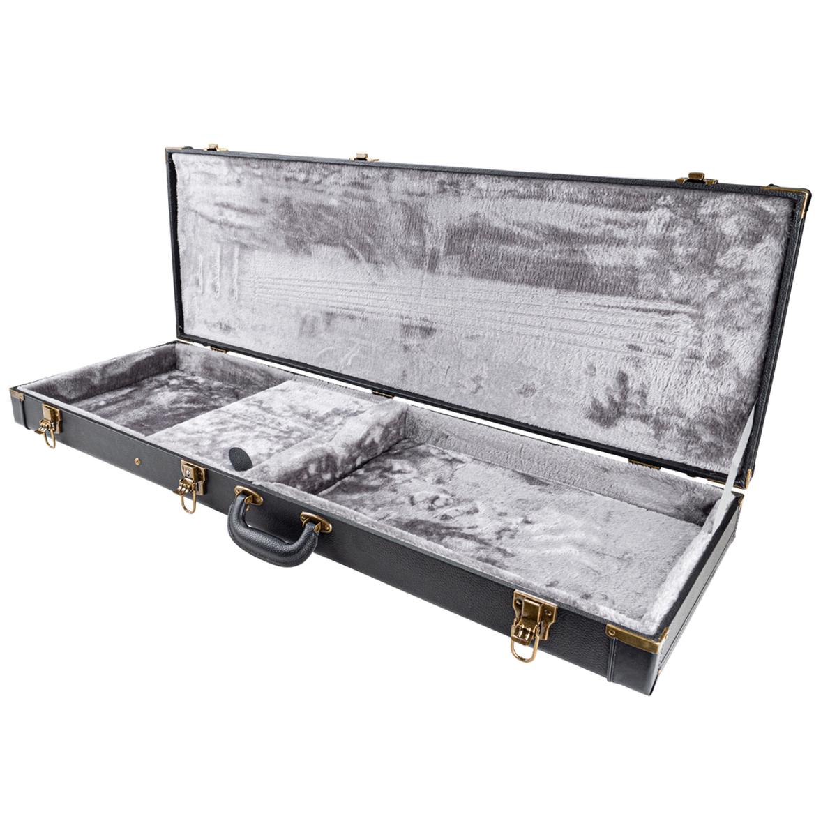 Armour APCSSB Short Scale Bass Guitar Hard Case w/ Vintage Bronze Hardware