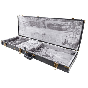 Armour APCSSB Short Scale Bass Guitar Hard Case w/ Vintage Bronze Hardware