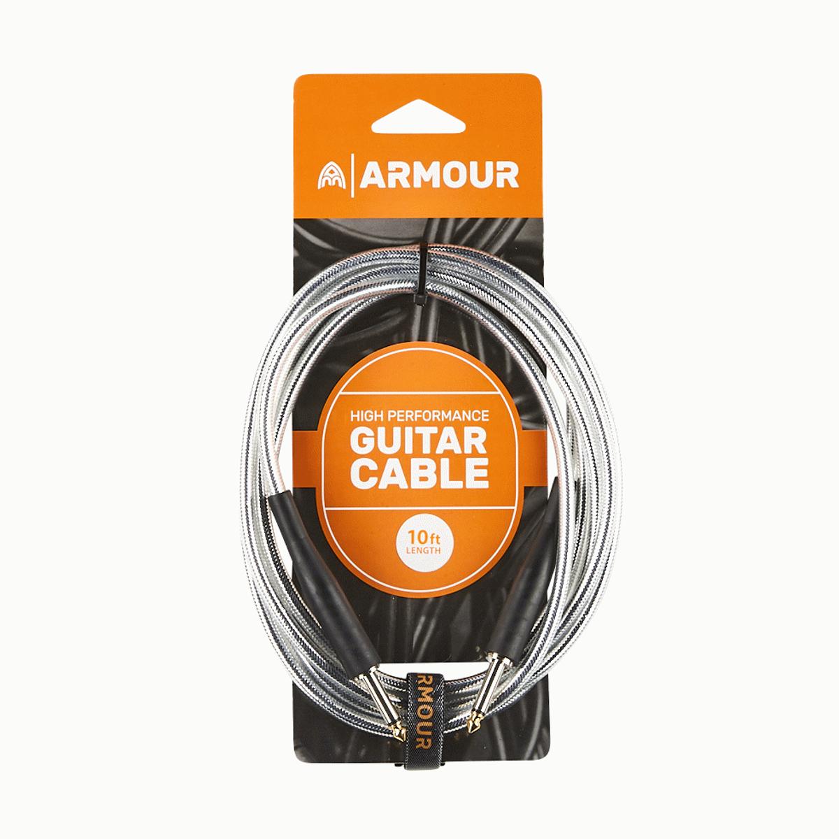Armour GC10S 10ft Guitar Lead Transparent Silver