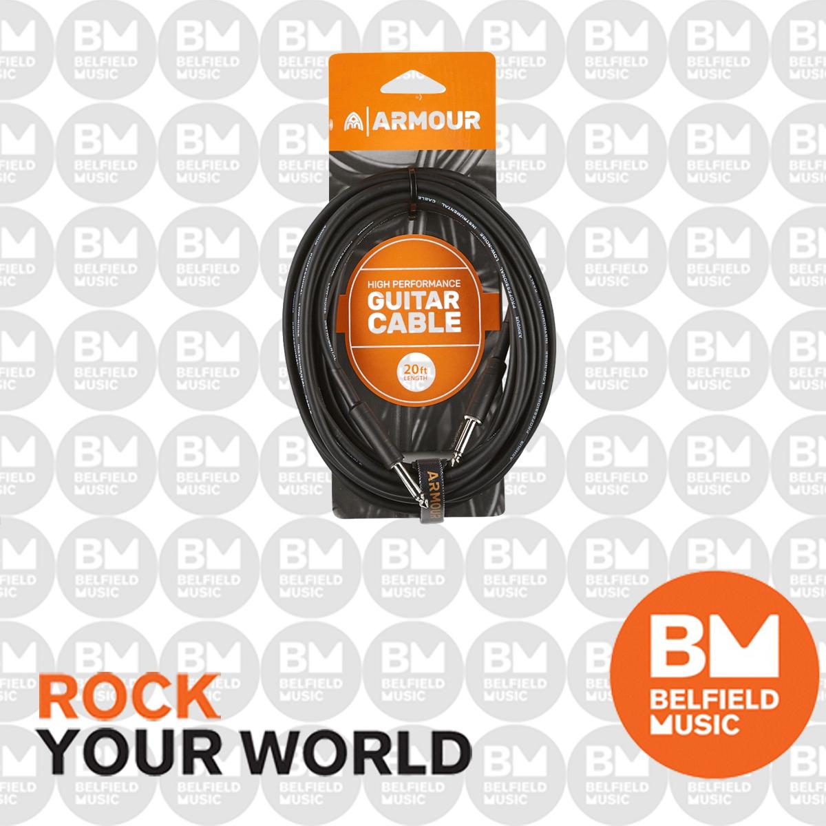 Armour GP20HP High Performance Guitar Lead 6m 20ft Instrument Cable