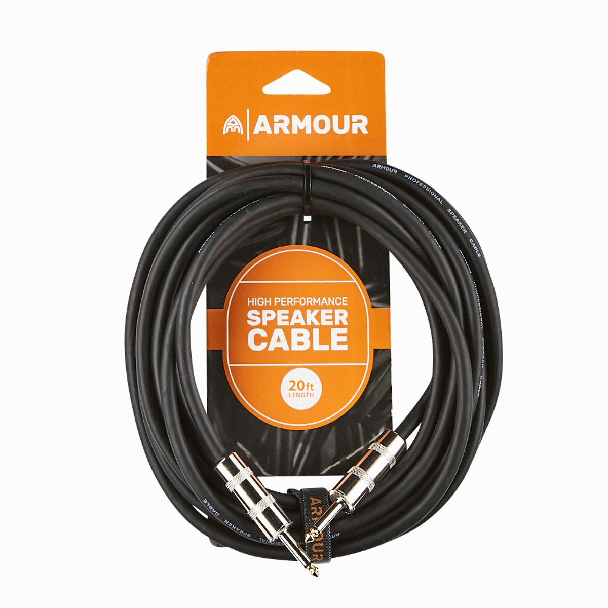 Armour SJP20 Speaker Cable 20ft Jack to Jack