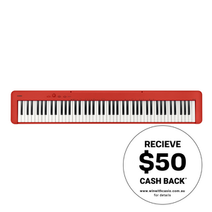Casio CDP-S160 Digital Piano Red w/ CS46P Wooden Stand
