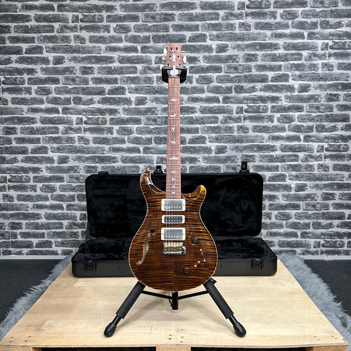 PRS Paul Reed Smith 40th Anniversary Special Semi Hollow Limited Edition Electric Guitar Yellow Tiger