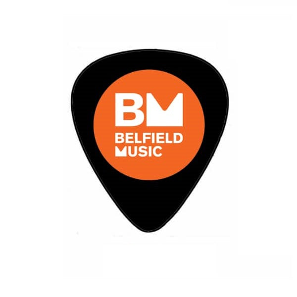 BM Guitar Pick 1.0mm Black w/ Belfield Music Logo (Single)