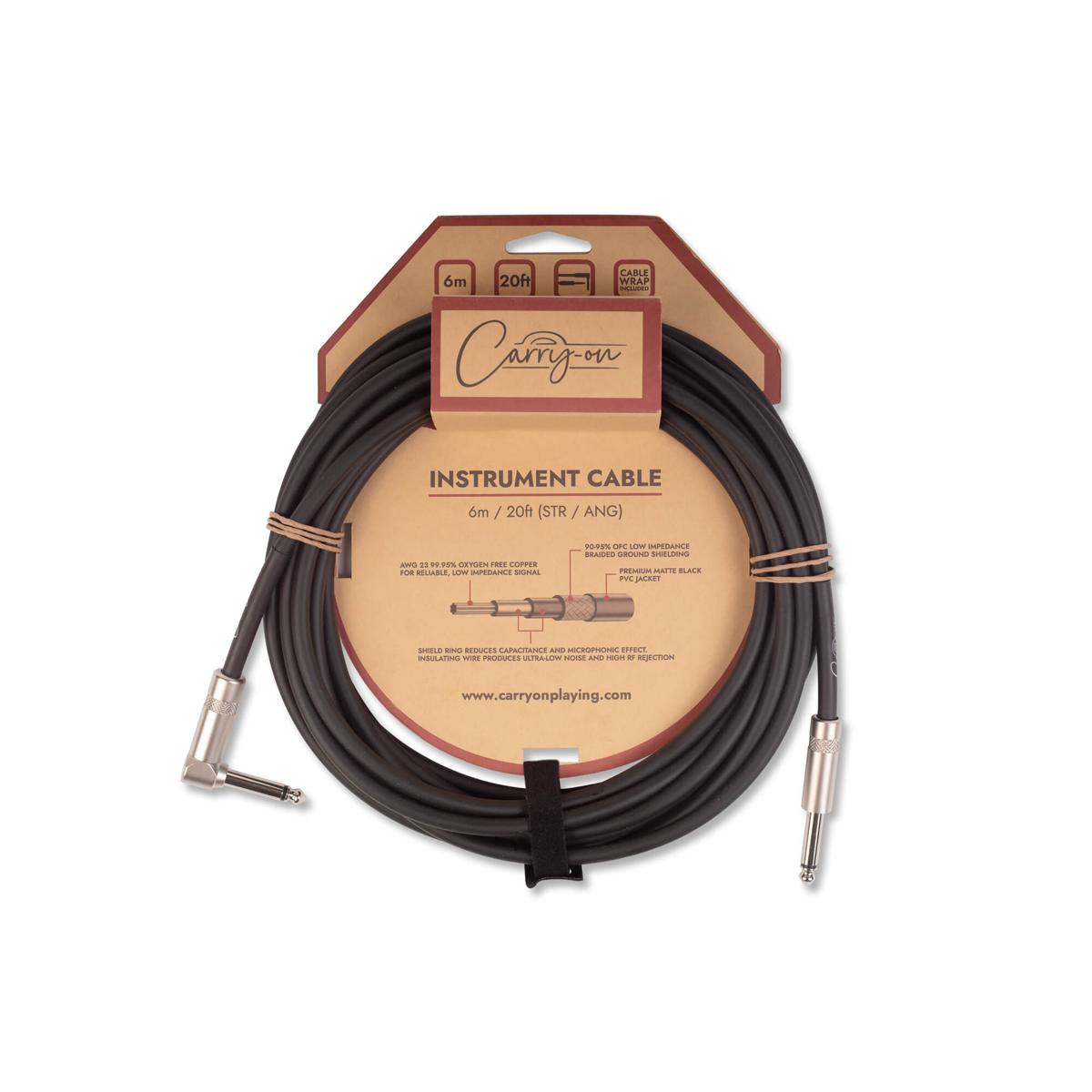 Blackstar Carry-On Guitar Cable 6m Instrument Lead Straight/Angle