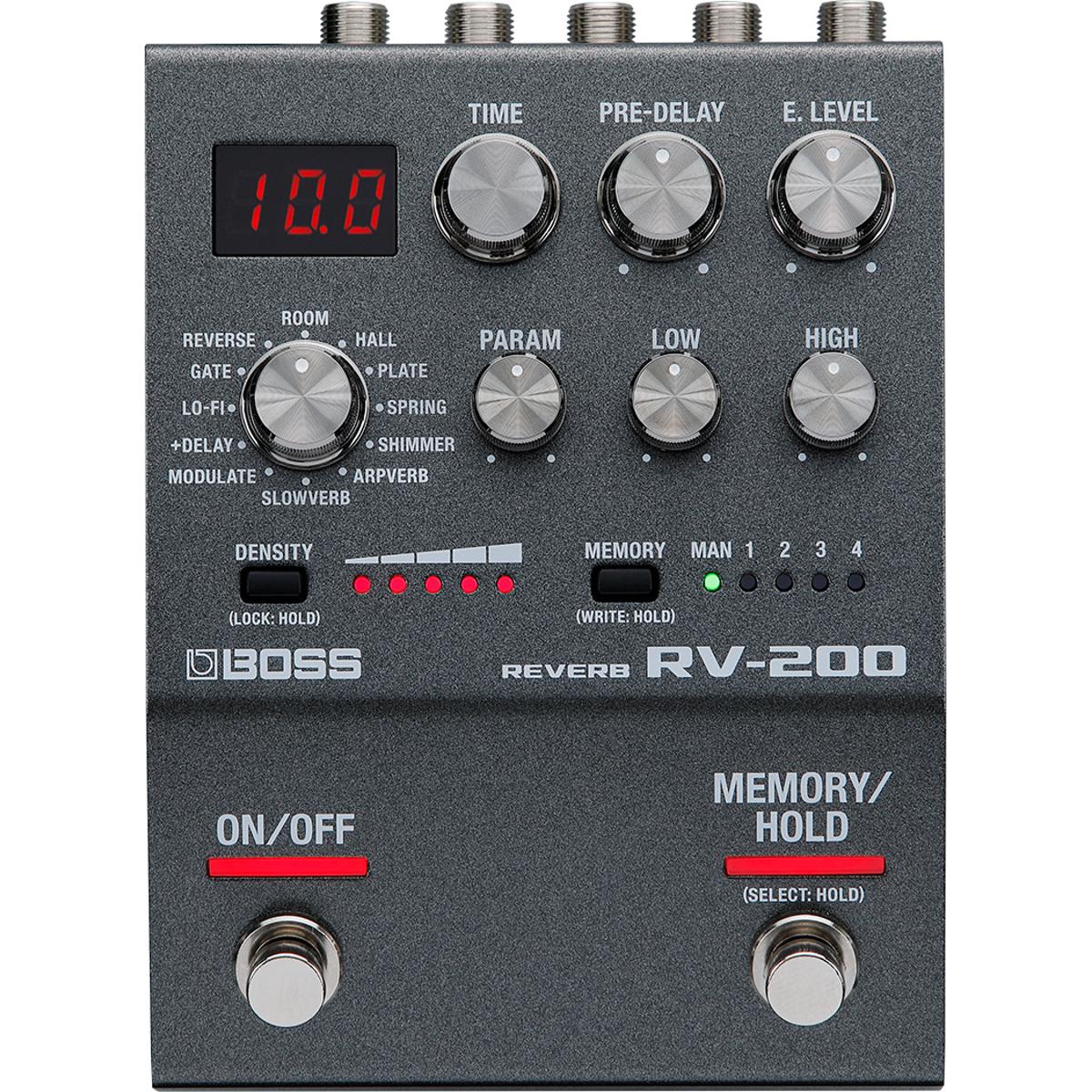 Boss RV-200 Digital Stereo Reverb Effects Pedal RV200