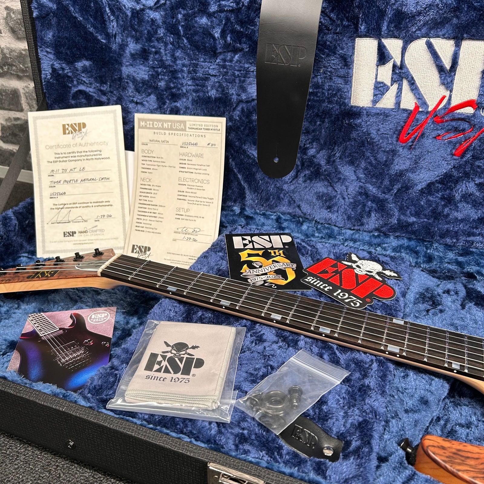 ESP USA M-II Electric Guitar Tasmanian Tiger Myrtle - Limited Edition
