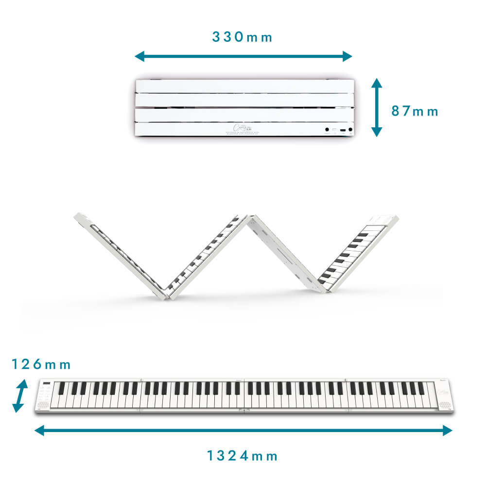 Blackstar Carry-On FP-88T Folding Piano 88 Touch Key w/ Built-In Speakers - White