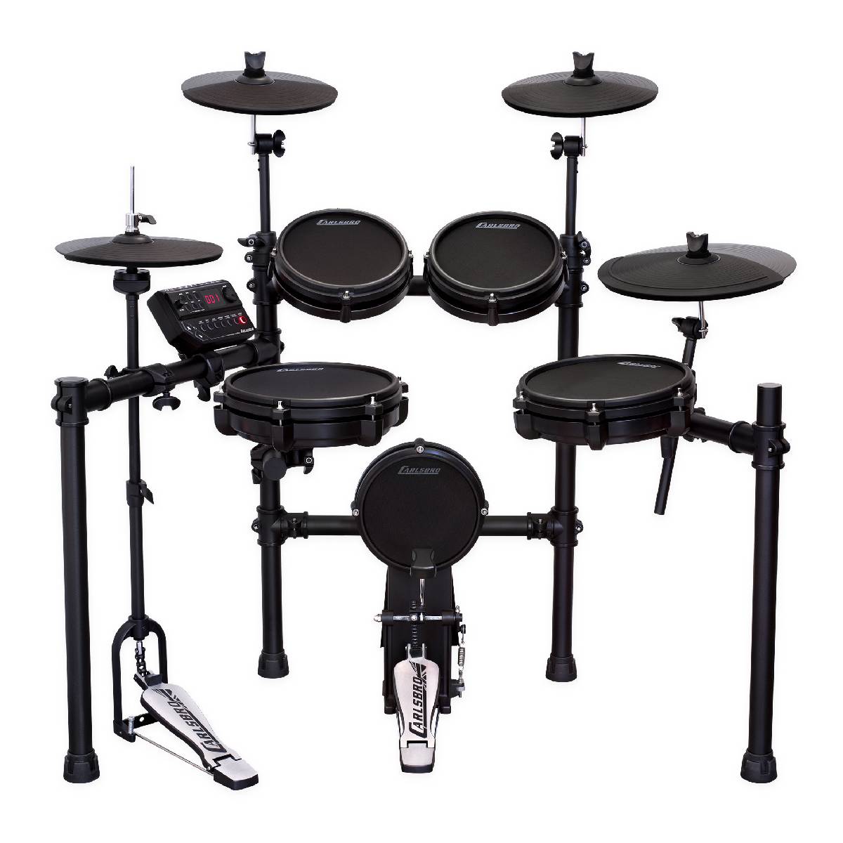 Carlsbro CSD45M 9-Piece Mesh Electronic Drum Kit - Pack w/ DXP DA1235 Stool & DCN2 Headphones