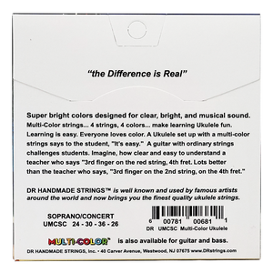 DR Multi-Color Nylon UMCSC Soprano/Concert Ukulele Strings