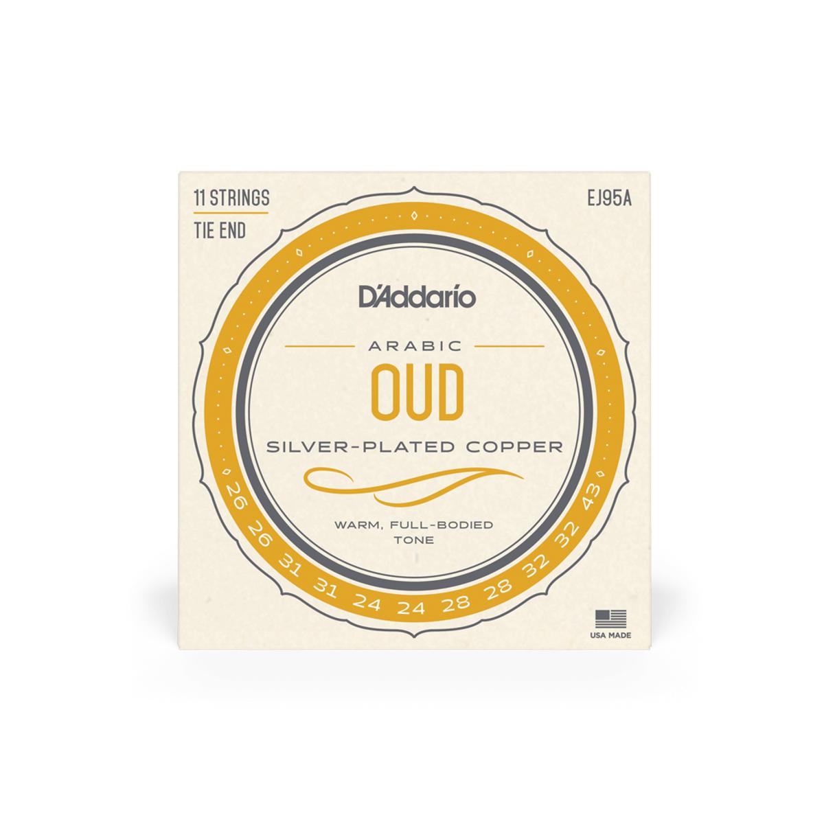 D&#39;Addario EJ95A Arabic Oud Strings 11-String Silver-Plated Copper 26-43