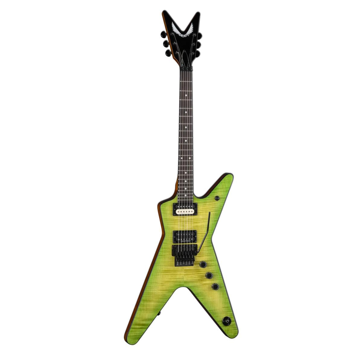 Dean ML 79 Electric Guitar Flame Maple Slime w/ Floyd Rose & Seymour Duncan