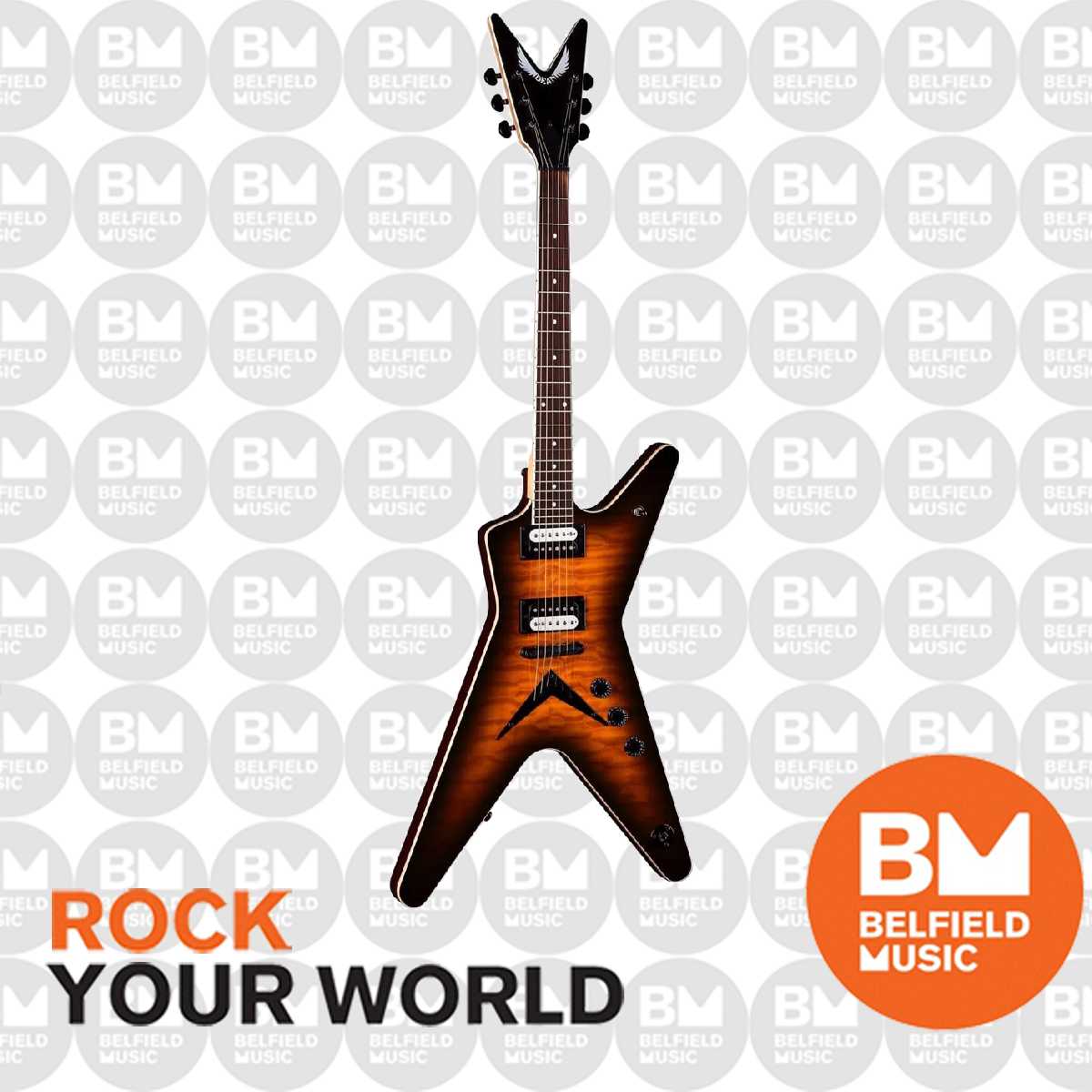 Dean ML X Electric Guitar Quilted Maple Trans Brazilia - Belfield