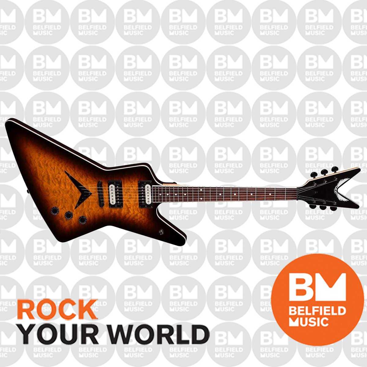 ギター BOOST/LINE D Dean ZX Electric Guitar Quiledt Maple Trans Brazilia - Belfield Music