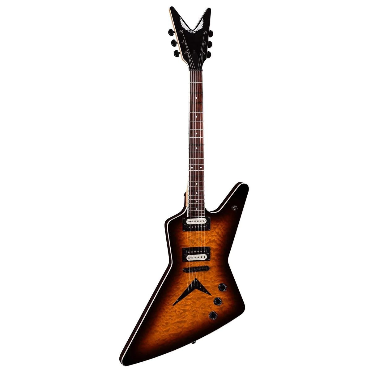 Dean ZX Electric Guitar Quiledt Maple Trans Brazilia