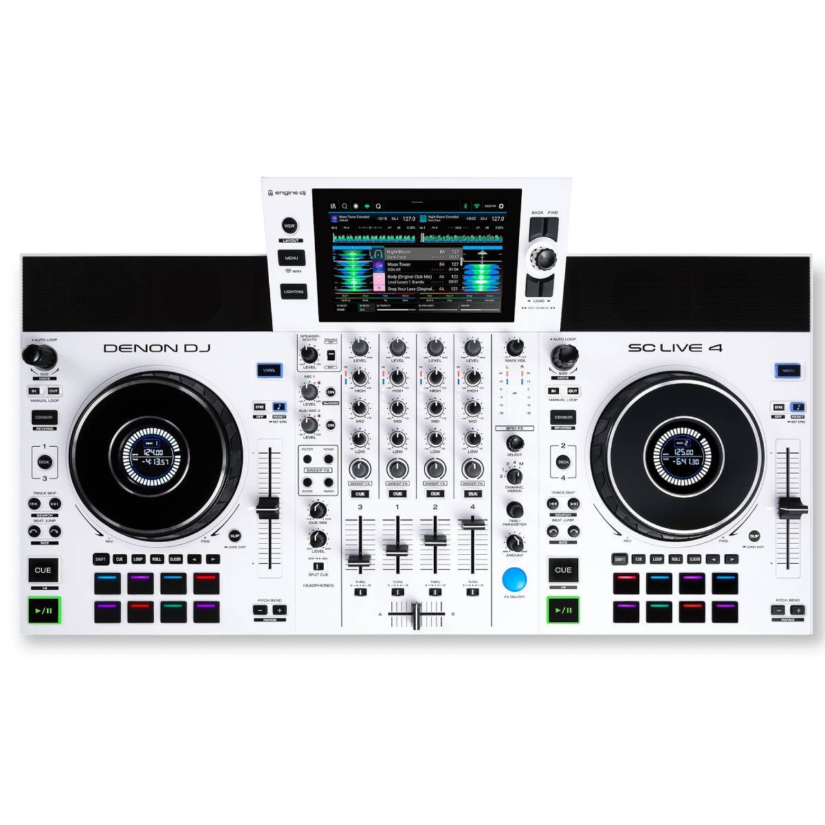 Denon DJ SC LIVE 4 DJ Controller 4-Deck Standalone - White
