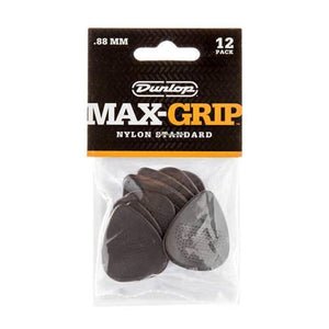 Jim Dunlop Guitar Picks .88mm Max Grip Nylon Standard (12 Pack) - JPP108