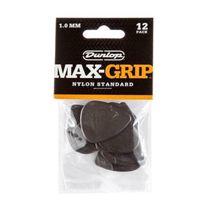 Jim Dunlop Guitar Picks 1.0mm Max Grip Nylon Standard (12 Pack) - JPP109