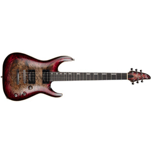 ESP Original Custom Shop Horizon-CTM NT Electric Guitar Burled Maple Reptile Red Burst