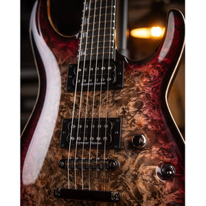 ESP Original Custom Shop Horizon-CTM NT Electric Guitar Burled Maple Reptile Red Burst