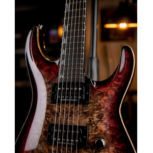 ESP Original Custom Shop Horizon-CTM NT Electric Guitar Burled Maple Reptile Red Burst