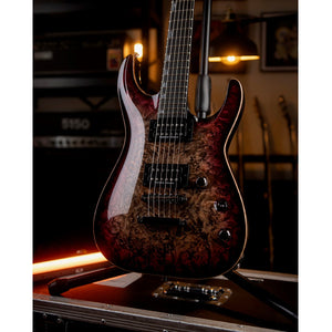 ESP Original Custom Shop Horizon-CTM NT Electric Guitar Burled Maple Reptile Red Burst