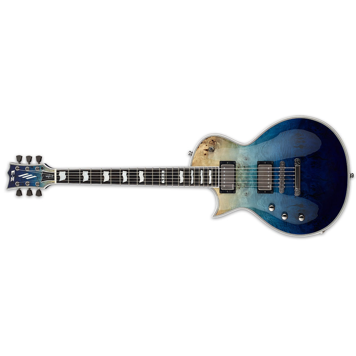 ESP E-II Eclipse Electric Guitar Left Handed Blue Natural Fade w/ EMGs