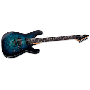 ESP LTD M-200DX NT Electric Guitar Poplar Burl Blue Burst