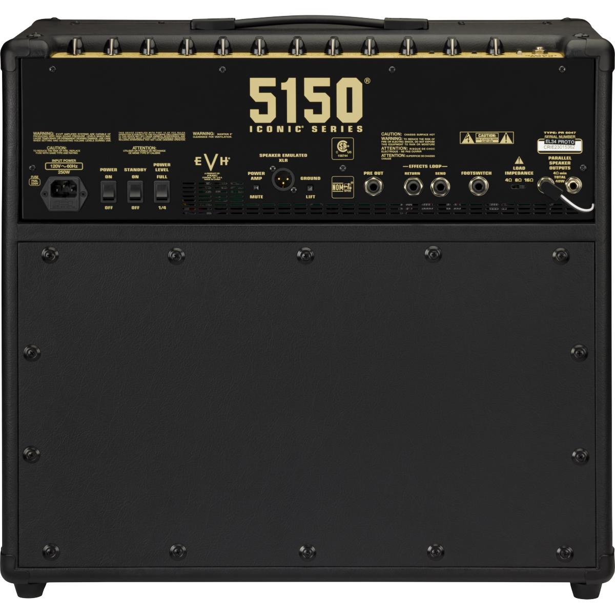 EVH 5150 Iconic Series EL34 Guitar Amplifier 40W 1x12inch Combo Amp Black - 2258303000