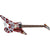 EVH Striped Series Shark Electric Guitar PF Burgundy & Silver Stripes - 5107922305