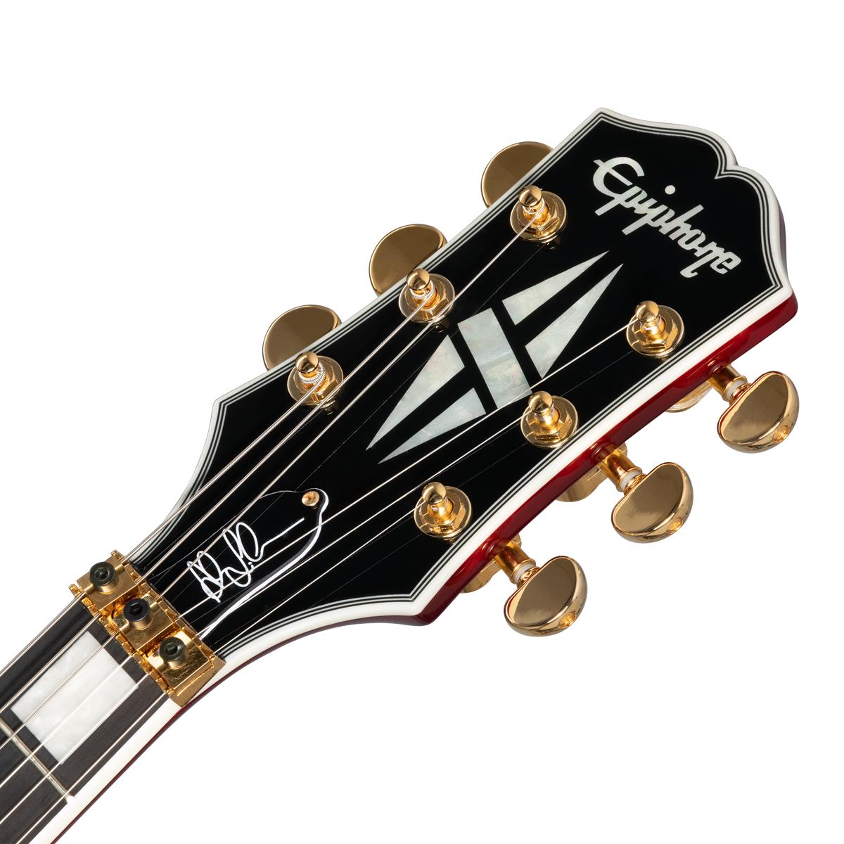 Epiphone Alex Lifeson Signature Les Paul Custom Axcess Electric Guitar Quilt Ruby w/ Hardcase - EILPACQALRUBGH1