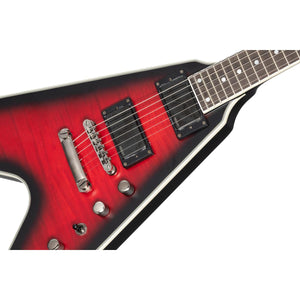 Epiphone Dave Mustaine Signature Prophecy Flying V Electric Guitar Aged Dark Red Burst w/ Hardcase - EIGYVFDMDRBH3